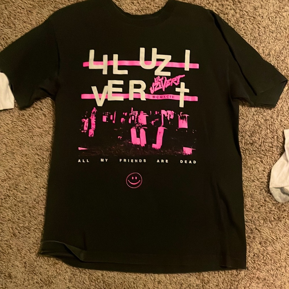 Lil Uzi “All My Friends Are Dead” Black and Pink Graphic Tee